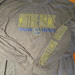Men’s Notre Dame Fighting Irish Gray Long Sleeve Shirt 5x